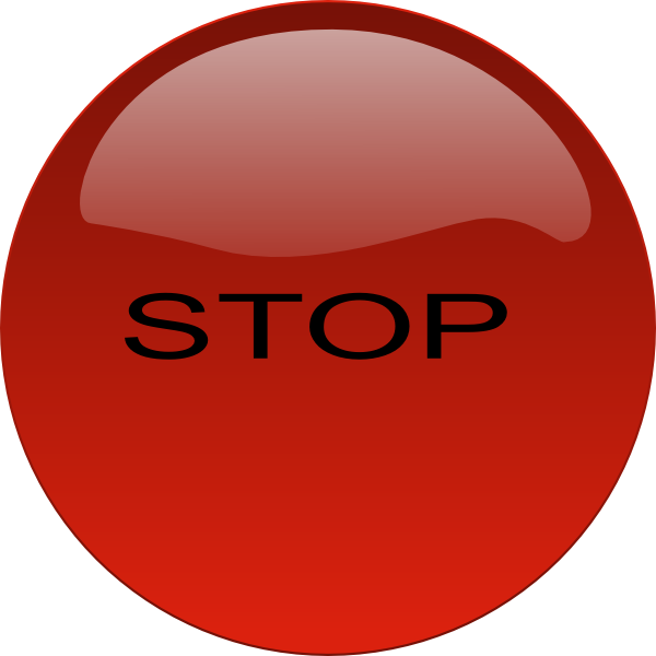 Stop Button Svg Clip Arts 600 X 600 Px - Png Download (600x600), Png Download