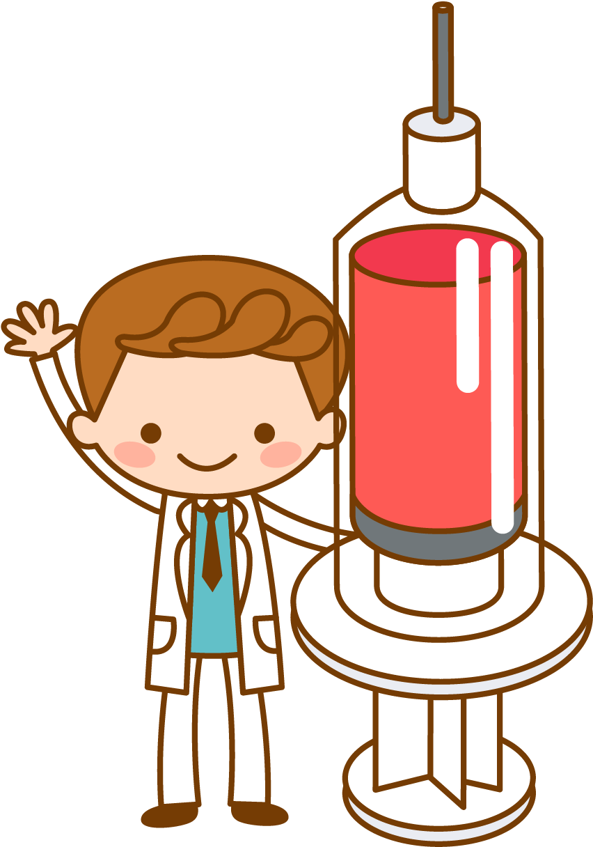Cartoon Animation Illustration Doctor Holding A - Syringe Cartoon Clipart (896x1279), Png Download