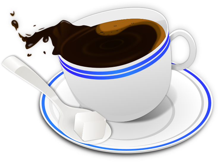 Download Clipart - Coffee - Gambar Cangkir Kopi Tumpah - Png Download