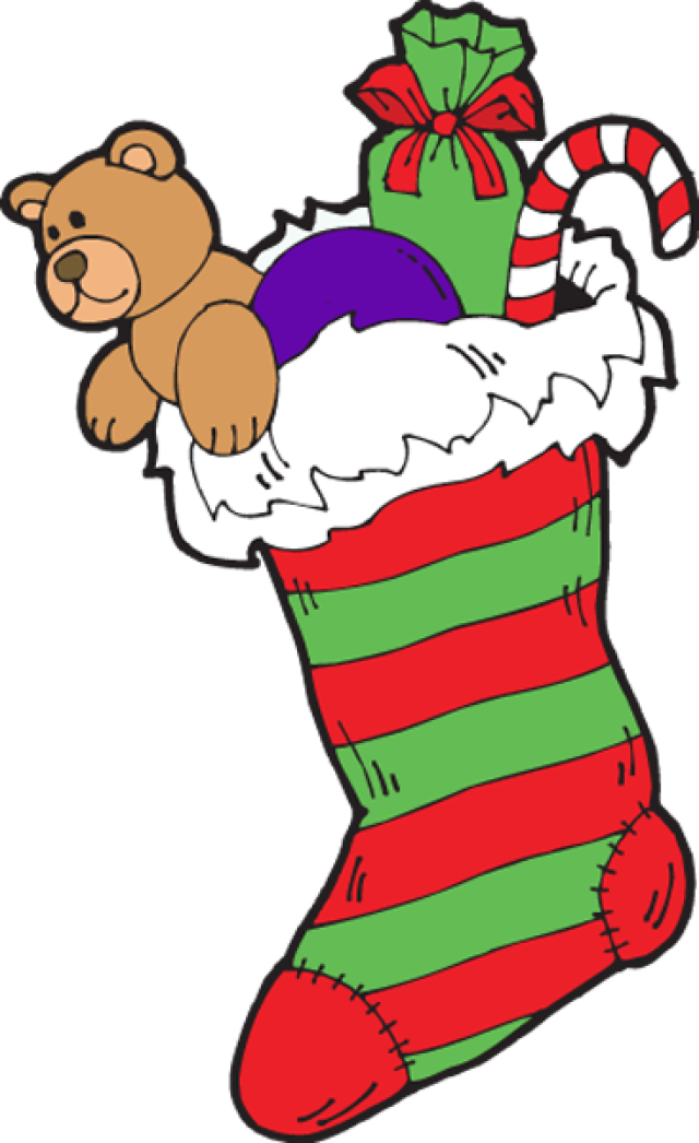 Clip Art For The Christmas Holidays - Christmas Stockings Cartoon Png Transparent Png (640x1046), Png Download