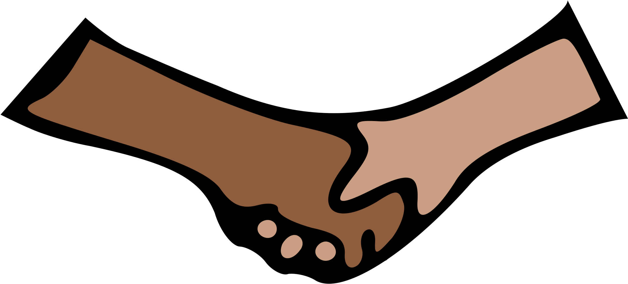 Computer Icons Handshake Handcuffs Gesture - Hand Hug Clipart - Png Download (1498x750), Png Download