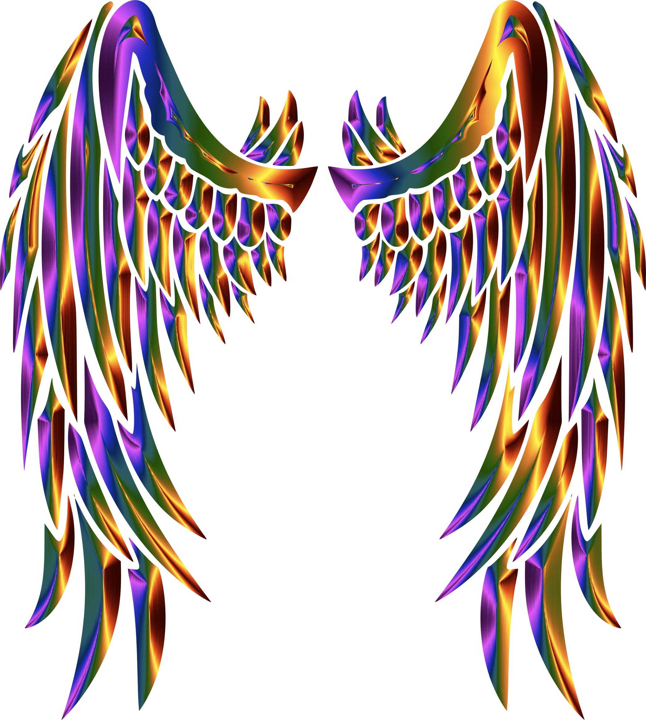 Golden Angel Wings Clip Art Transparent