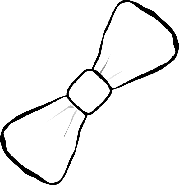 Bowtie Clip Art - Tie Clipart Black And White - Png Download (576x596), Png Download