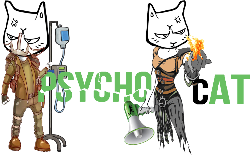Svg Transparent Psychocat Iwhyc - Cartoon Clipart (1024x597), Png Download