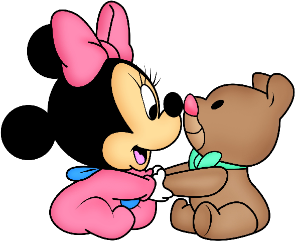 Disney Cartoon Png Clip Art Images On - Cartoon Baby Minnie Mouse Transparent Png (600x600), Png Download