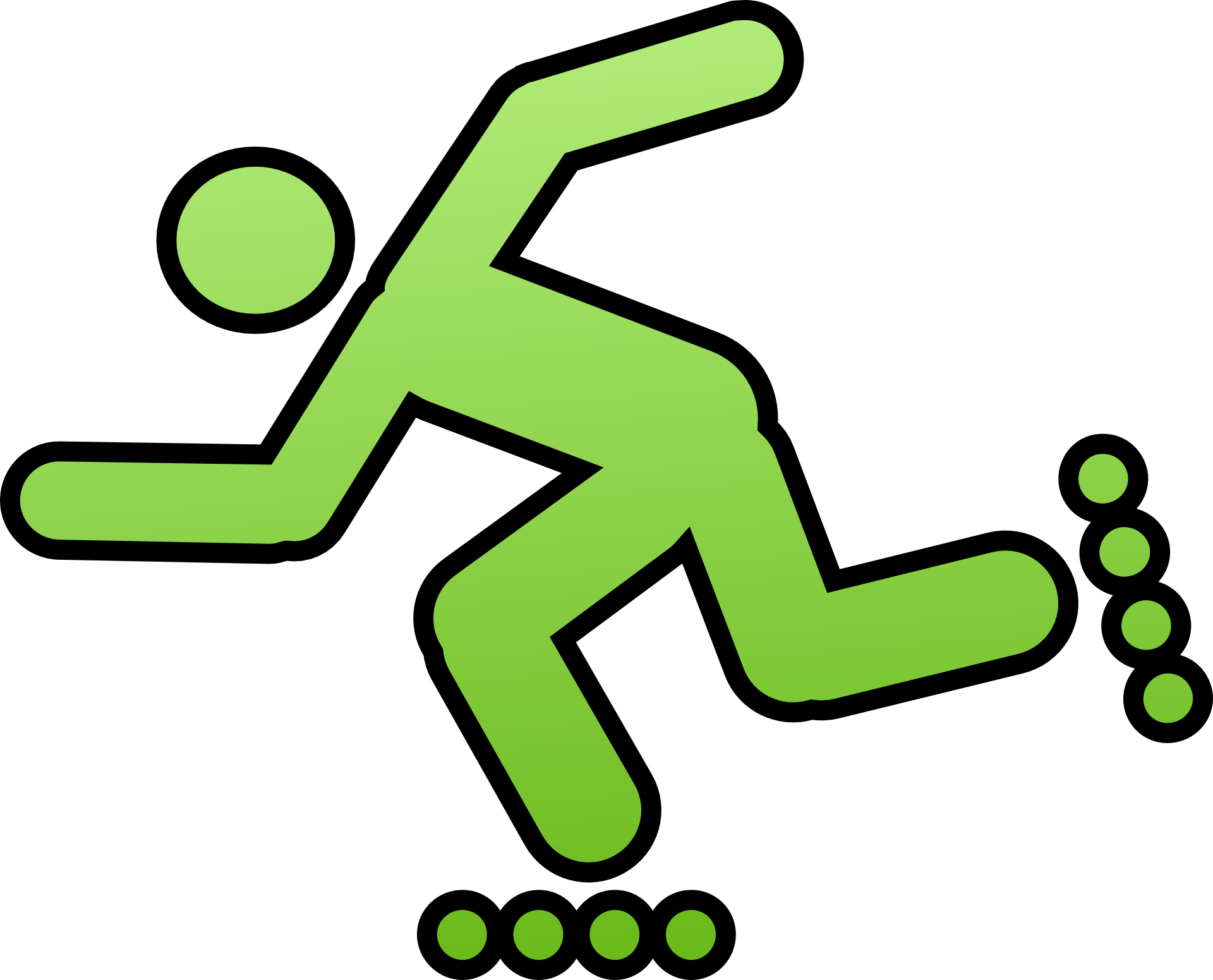 Beiträge-navigation - Clipart In Line Skating - Png Download (891x720), Png Download