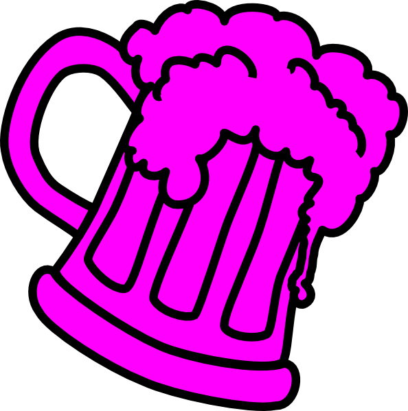 Pink Beer Clipart - Png Download (594x599), Png Download