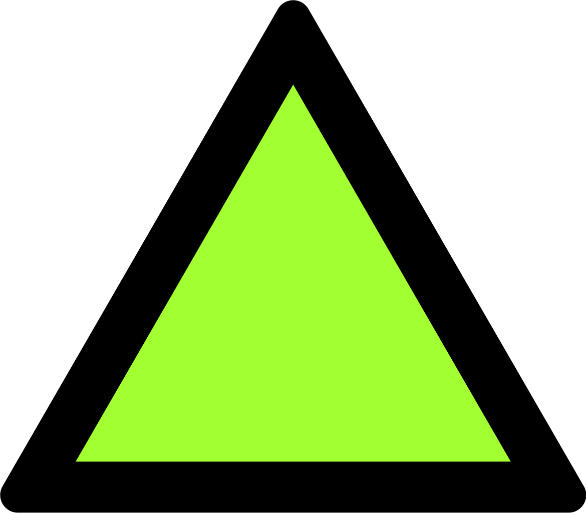 Download Triangle Clip Clipart Green Triangle With Black Border Png