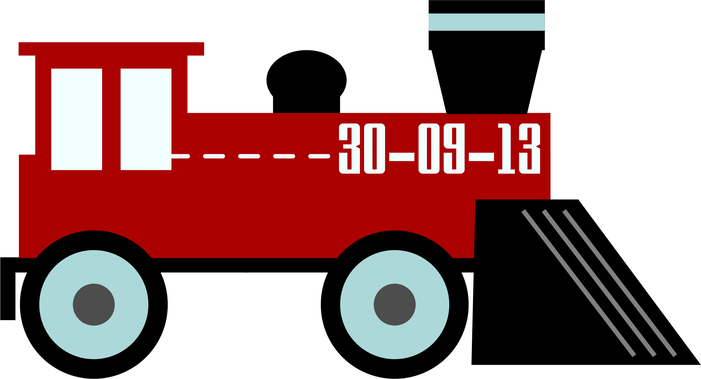 Clipart Diesel Locomotive - Vector Locomotora Png Transparent Png (2399x1300), Png Download