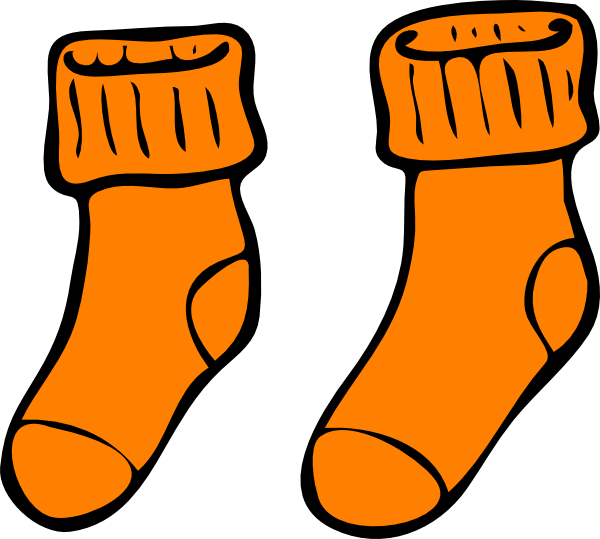 Colouring Pictures Of Socks Clipart (600x539), Png Download