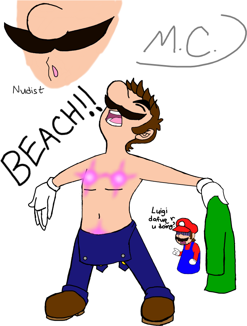 C Nudist Luigi Dafue U Dons Mario Luigi Facial Expression Clipart (805x1066), Png Download