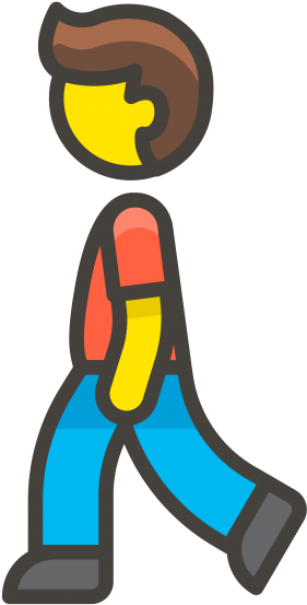 Woman Walking Emoji Clipart (866x650), Png Download