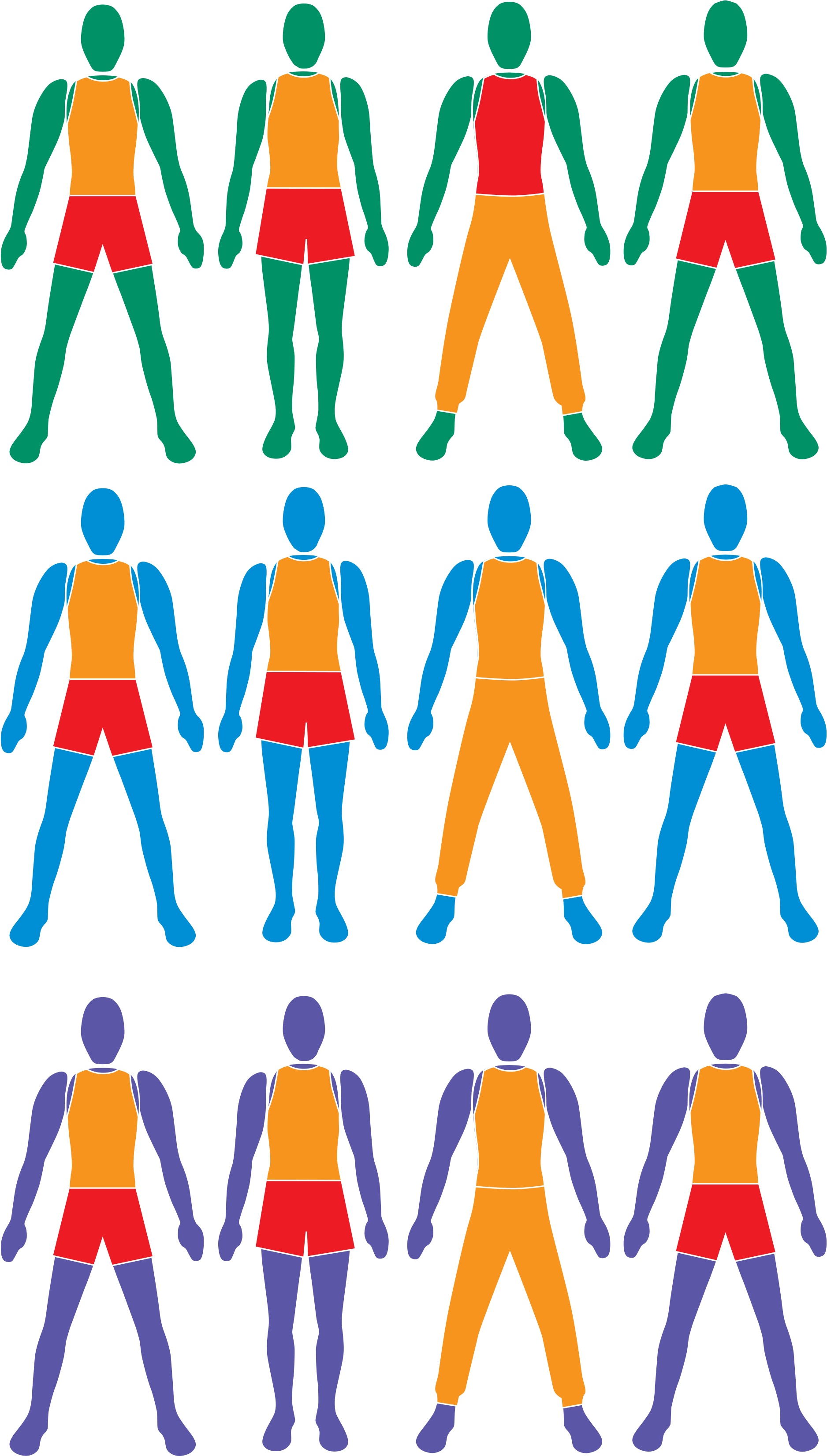 Clothed Multi Colour Jan17 V2 Clipart (2121x3317), Png Download