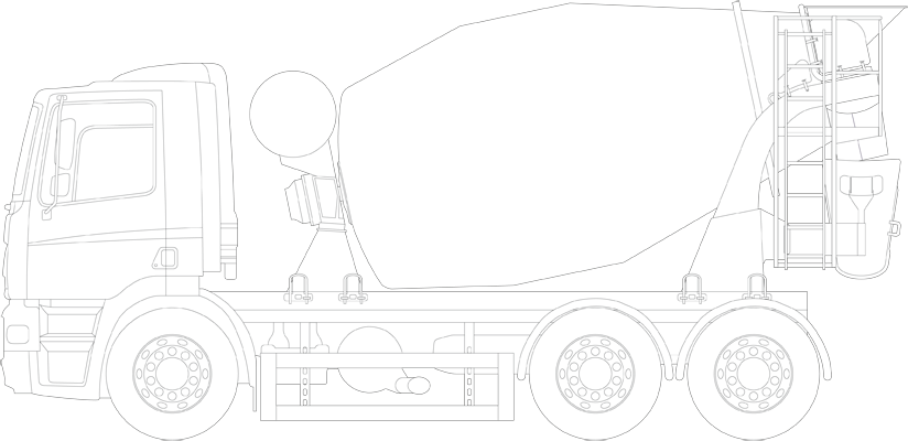 6m³ Truck Mixer Clipart (824x400), Png Download