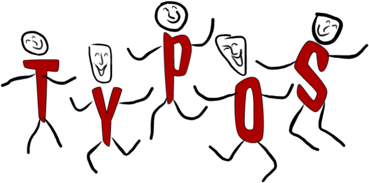 Dancing Letters Spelling The Word "typos" Clipart (1334x669), Png Download