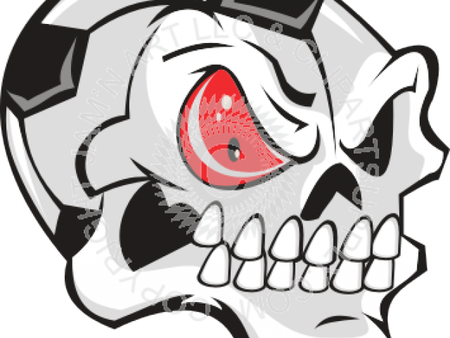 Skull Clipart Soccer - Png Download (640x480), Png Download