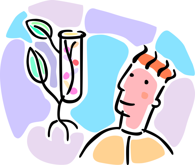 Biologist Studies Plant Image Clipart (829x700), Png Download