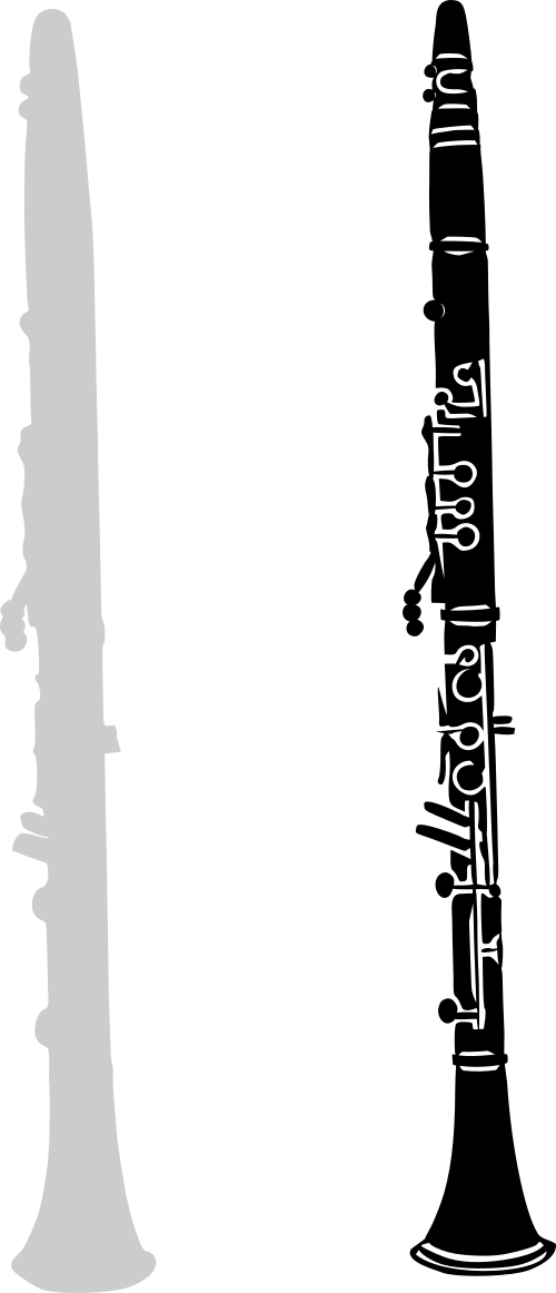 Music, Personal Use, Clarinet 2, Clipart (500x1162), Png Download