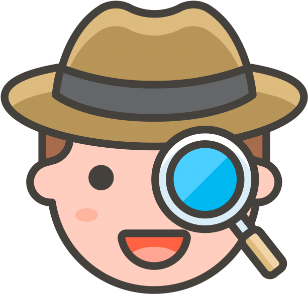 Detective Emoji Clipart (866x650), Png Download