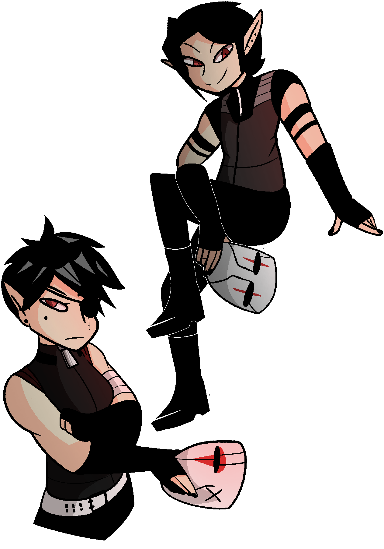 Vampire Assassins Clipart (1370x1917), Png Download