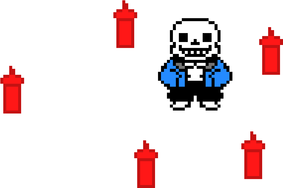 Sans And His Ketchup Clipart (1420x760), Png Download