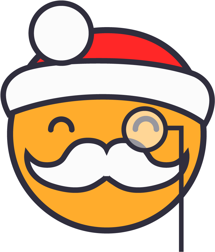 Monocle Santa Clipart (1000x1000), Png Download