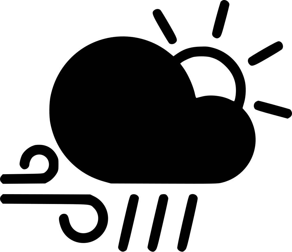 Day Wind Cloud Rain Sun Svg Png Icon Free Download Clipart (980x845), Png Download