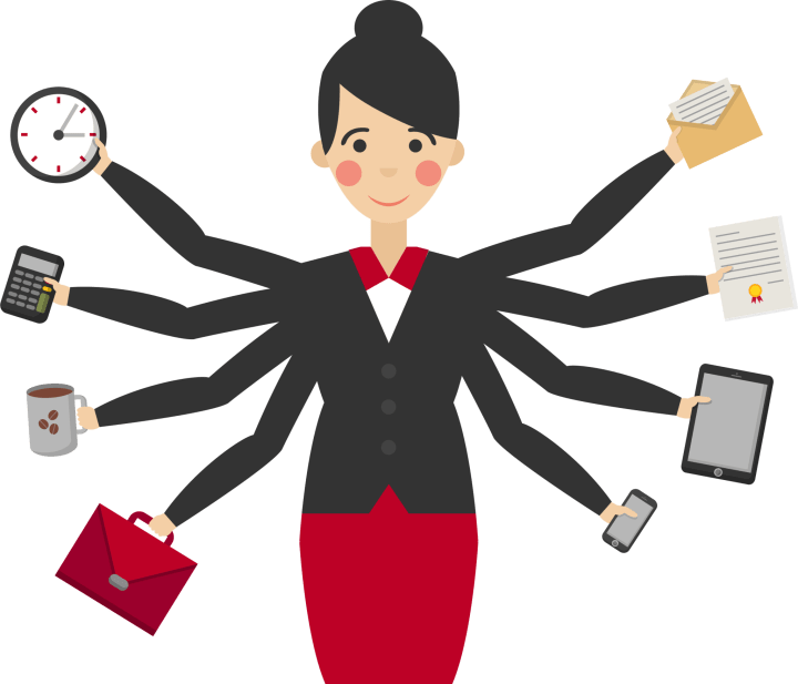 Multitasking Clipart - Png Download (720x617), Png Download