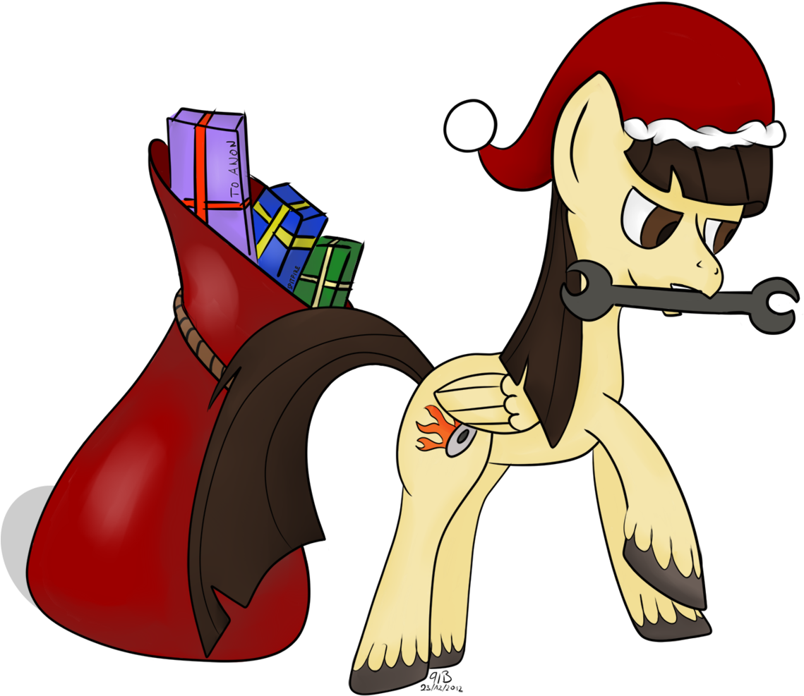 Poniesinboxes, Hat, Present, Rule 63, Safe, Santa Hat, Clipart (1139x1024), Png Download