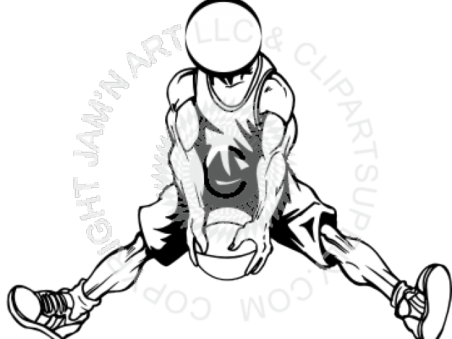 Basketball Clip Art Black And White - Png Download (640x480), Png Download