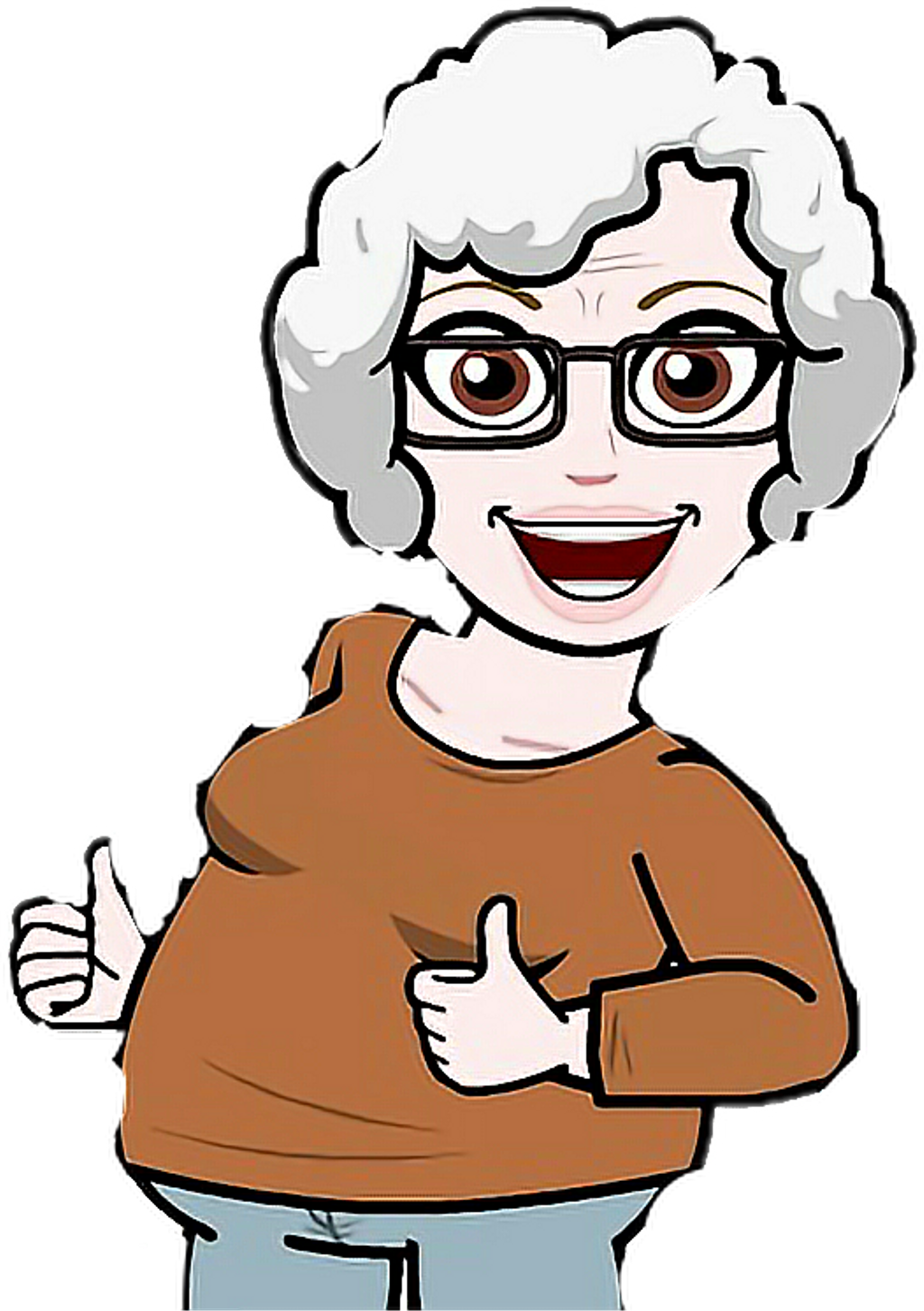 Grandma Sticker Clipart (1024x1452), Png Download