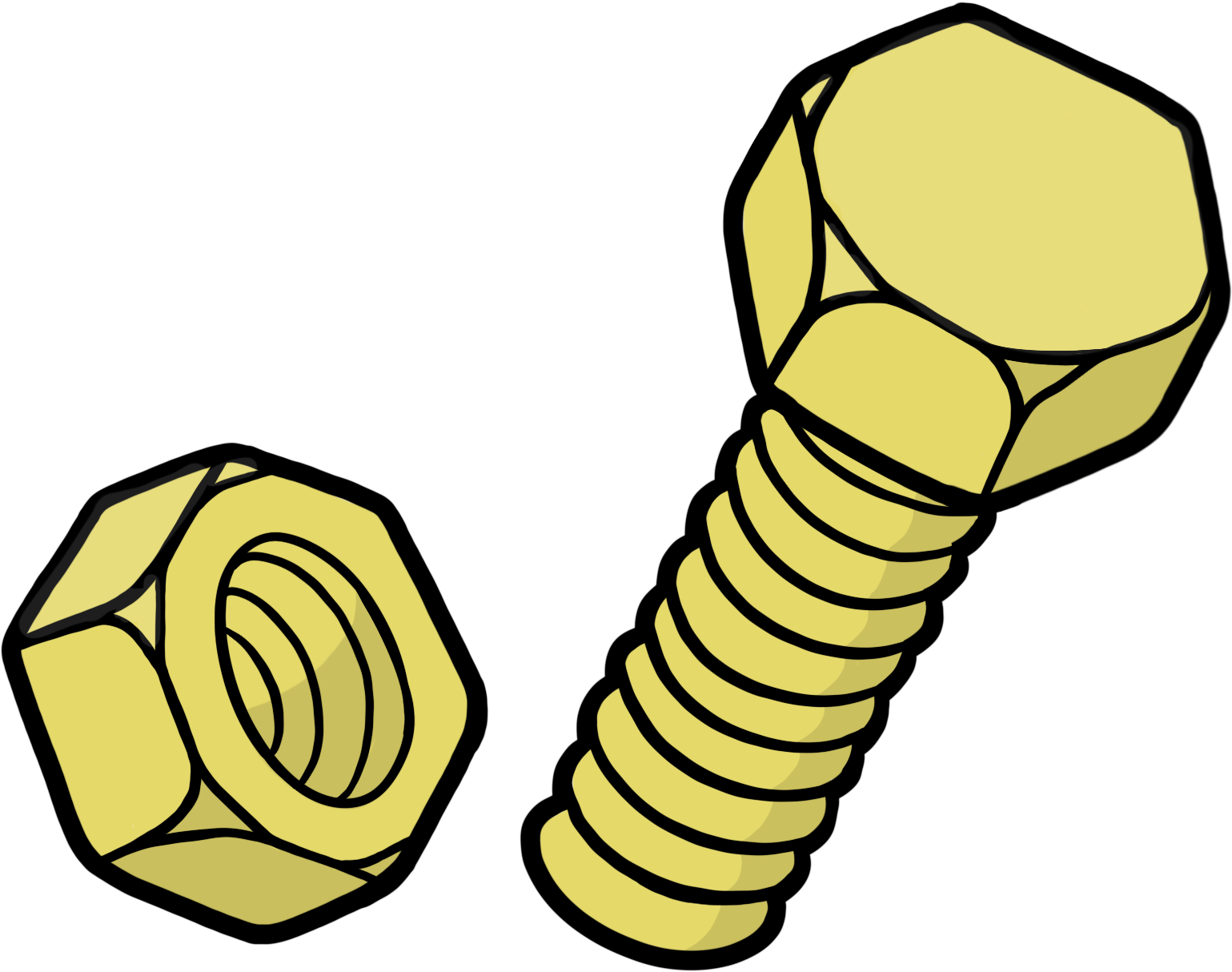 Download Yellow Nut And Bolt Clipart (3109366) PinClipart