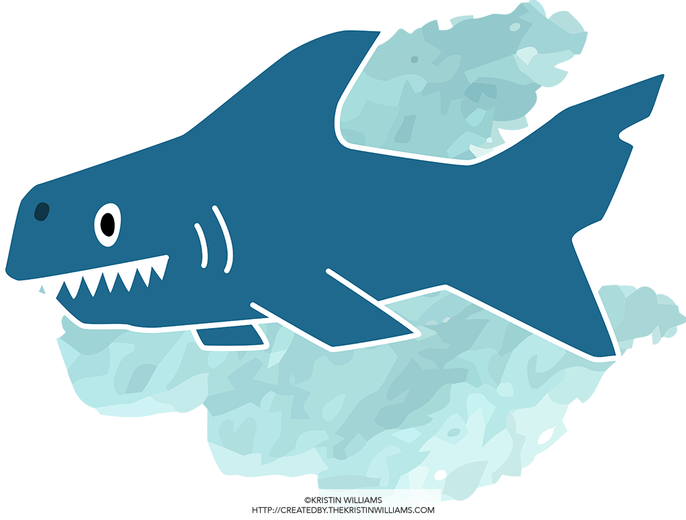 Shark Illustration Clipart (1000x758), Png Download