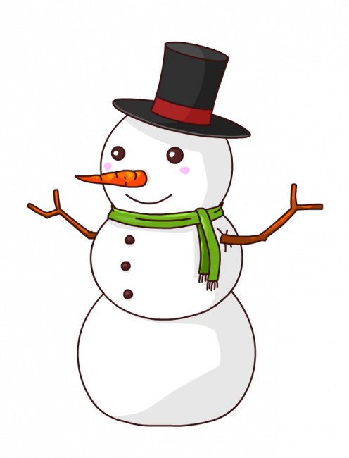 Christmas Snowman Clipart - Png Download (496x650), Png Download