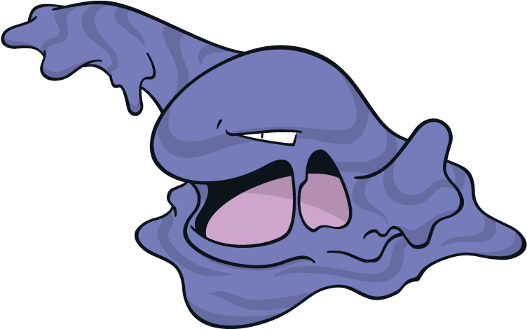 Muk Pokemon Character Vector Art Clipart (800x800), Png Download