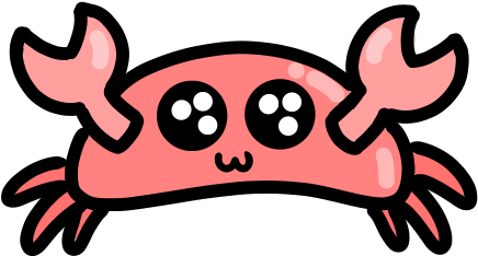 Kawaii Crab Clipart (618x618), Png Download