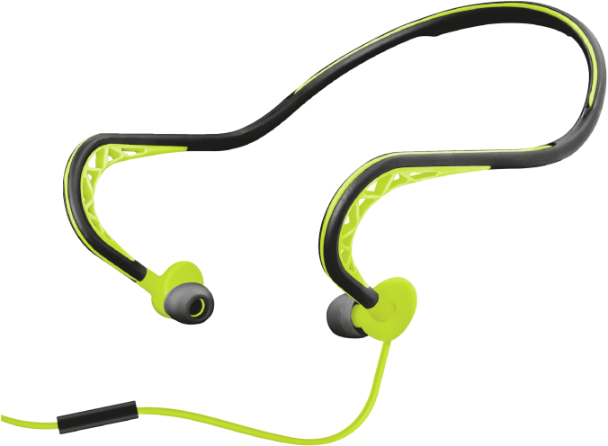 Trust Ludo Neckband-style Sports Earphones Clipart (755x799), Png Download