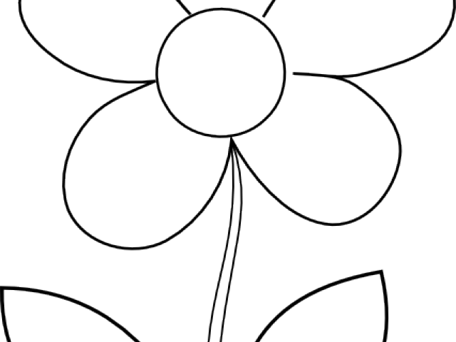 White Flower Clipart Black Line - Png Download - Full Size Clipart ...