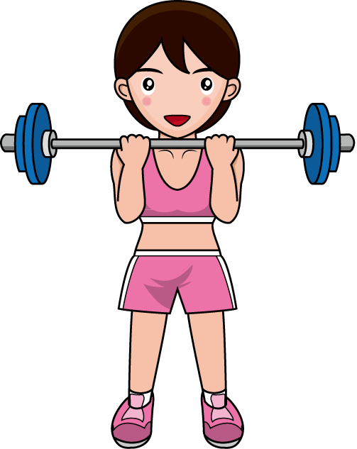Free Muscle Training Clip Artline Clipart - Png Download (503x633), Png Download