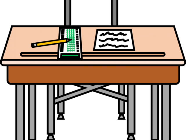 Desk Clipart Standardized Test - Png Download (640x480), Png Download