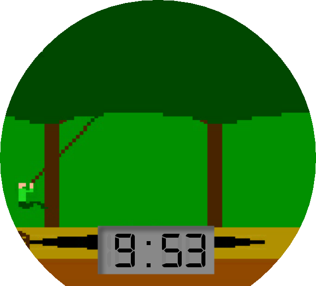 Pitfall Watch Face Preview Clipart (640x580), Png Download