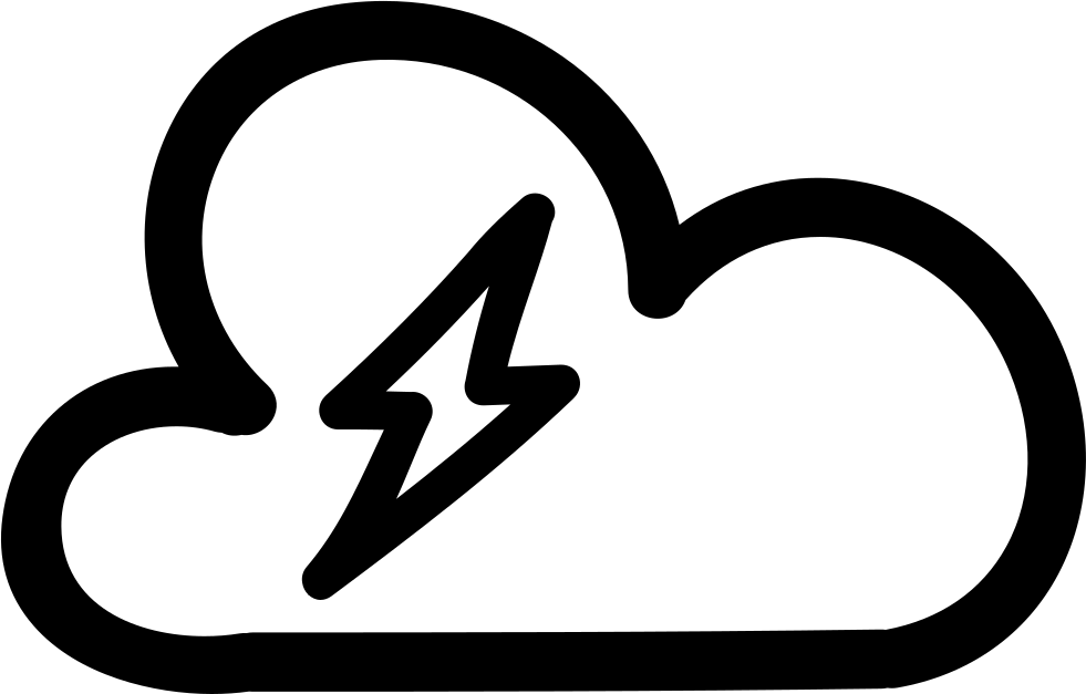Thunderstorm Hand Drawn Weather Symbol Comments Clipart (981x627), Png Download