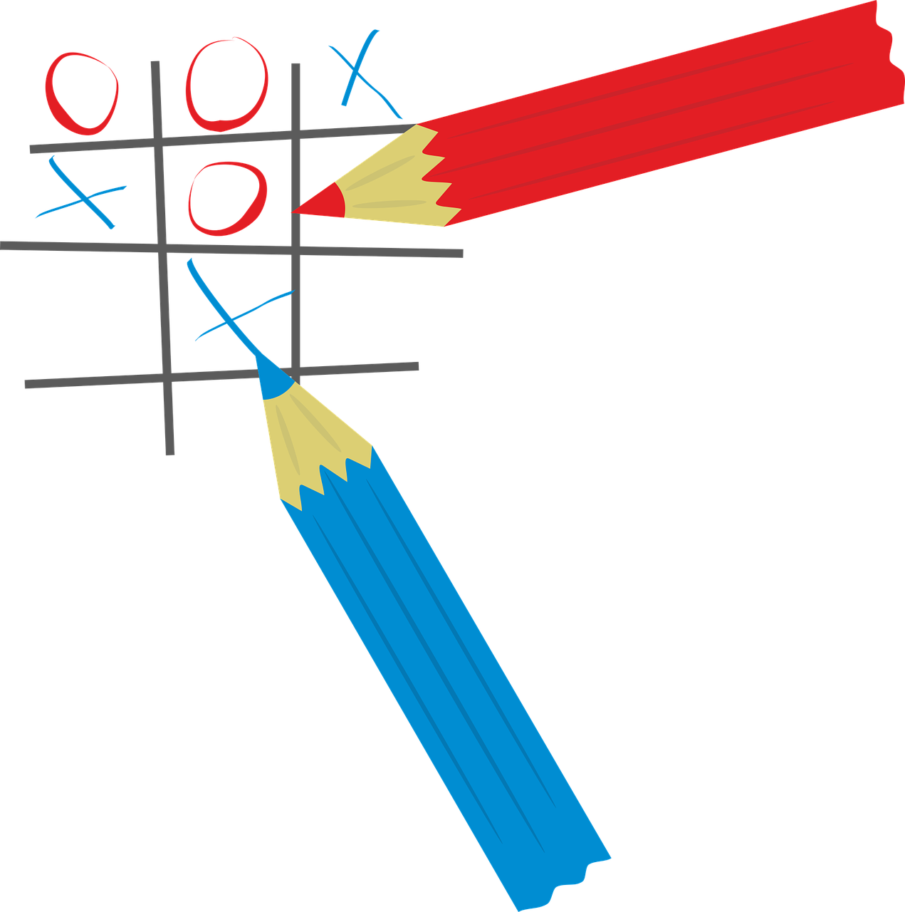 Tic Tac Pencils Clipart (1271x1280), Png Download