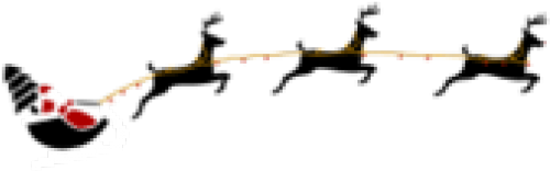 Sleigh Clipart Flying Santa - Png Download (640x480), Png Download