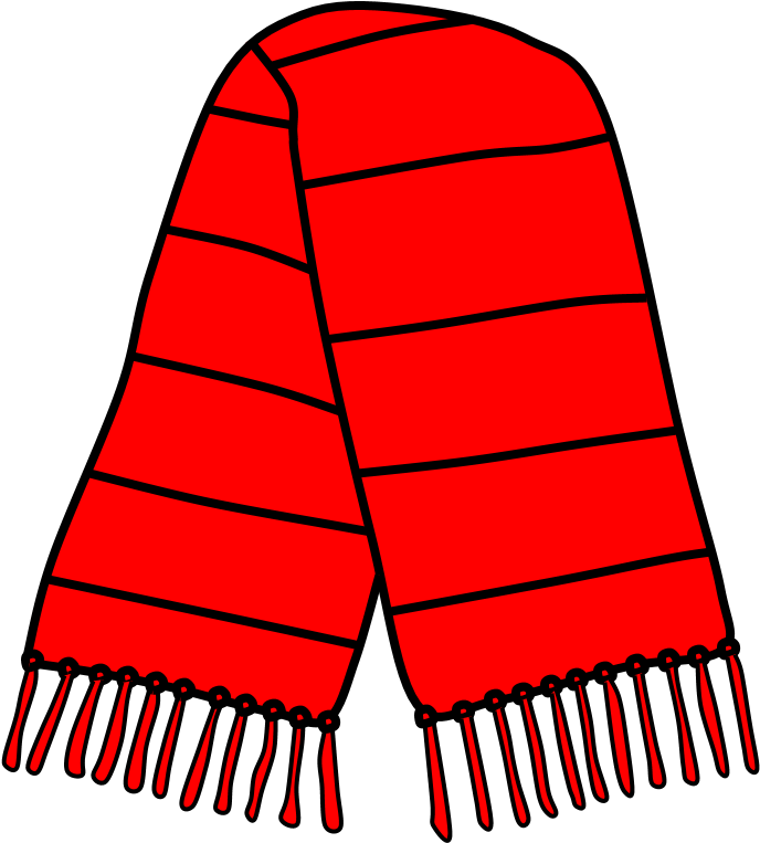 Scarf, Fringe, Red Clipart (816x1056), Png Download