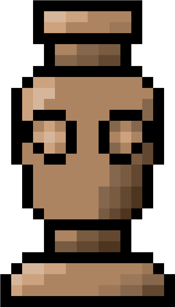 Wooden Head Statue Clipart (1184x1184), Png Download