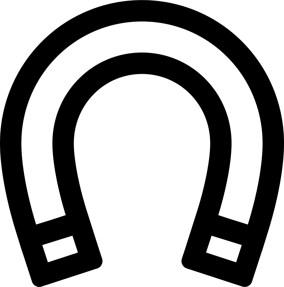 Horseshoe Or Magnet Outlined Tool Comments Clipart (980x990), Png Download
