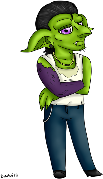 Featuring My Oc Thelma-louise, @dumpsterdragon's Goblin Clipart (500x720), Png Download