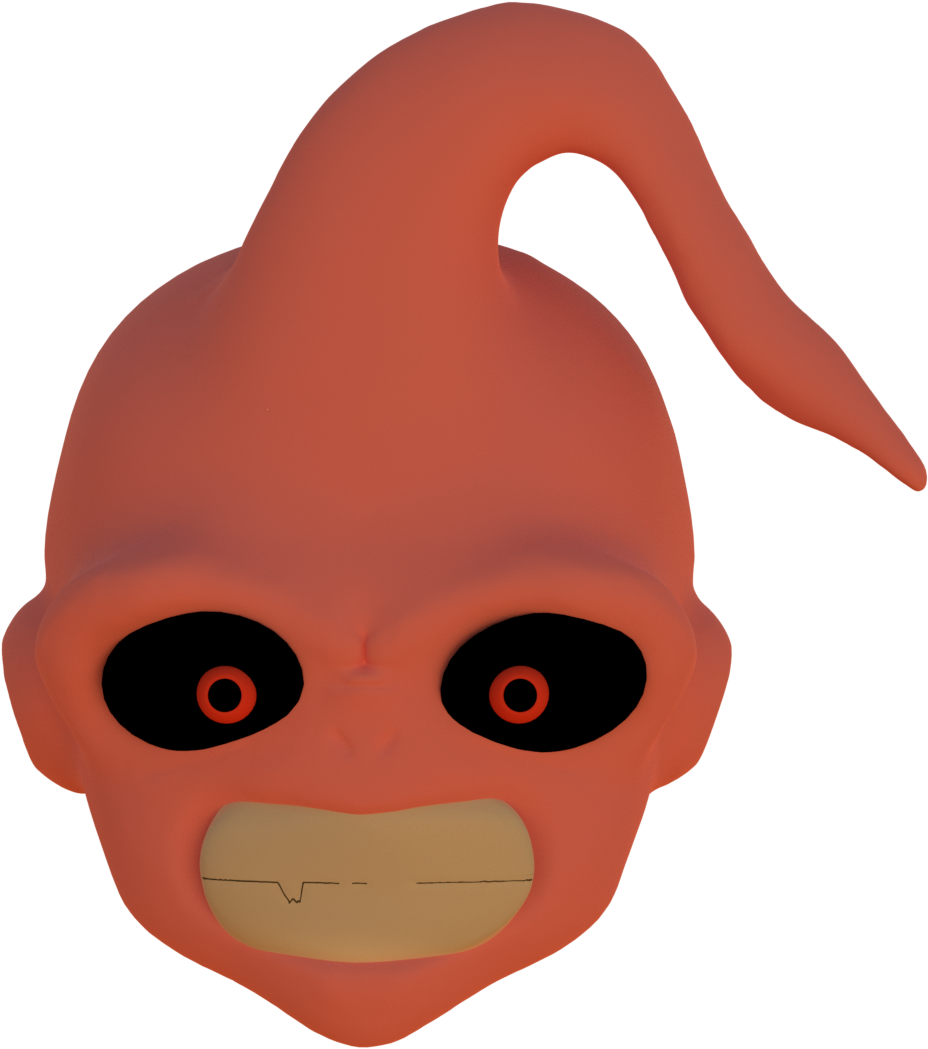 Kid Buu But His Teeth Look Weird Clipart (1920x1080), Png Download