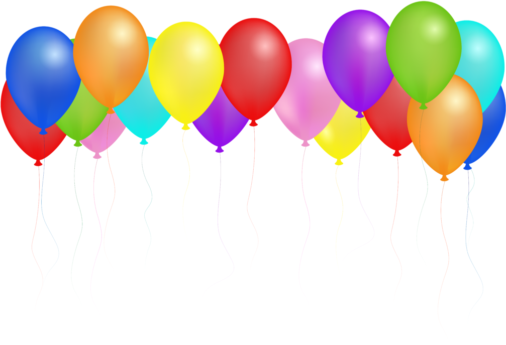 Years Free Clipart Balloons 4 Of - Png Download (1024x696), Png Download